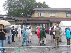 清掃活動から戻ってきた方々