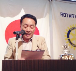 年度計画発表　ロータリー財団・米山記念奨学委員会　村上　倫行　委員長